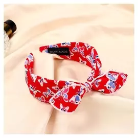 Ободок для волос "Эмилия" бабочки, 4,5 см, красный