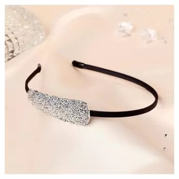 Ободок для волос "Либерти лава" 0,5 см прямоугольник, серебро