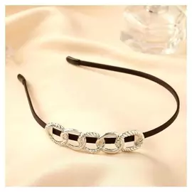 Ободок для волос "Либерти" звенья, 0,5 см, серебро