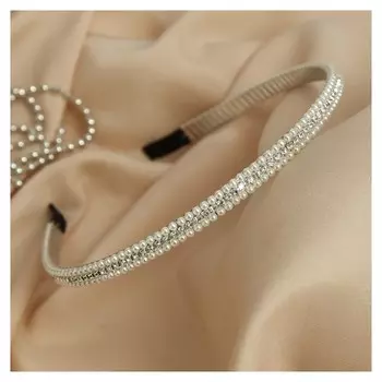 Ободок для волос "Лира" белый 0,5 см