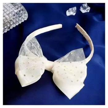 Ободок для волос "Малышка" 1 см, двойной бант