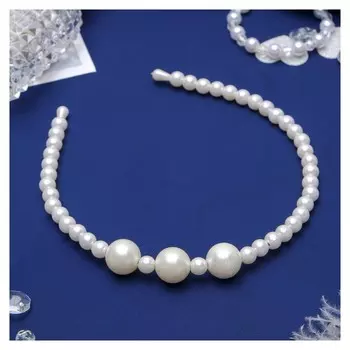 Ободок для волос "Жемчужный рай" белый