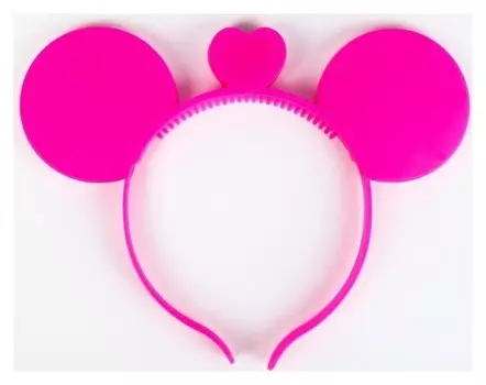 Ободок новогодний светящийся в темноте "Ушки и бантик"