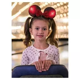 Ободок светящийся минни маус, красный
