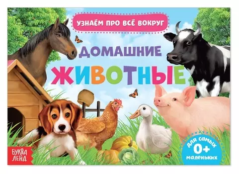 Обучающая книжка «Домашние животные», 18 животных