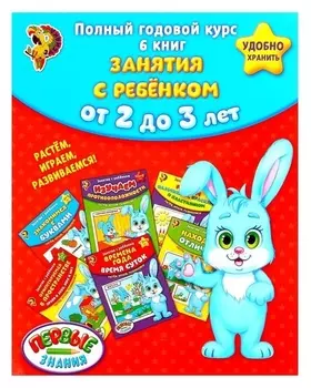 Обучающие книги Полный годовой курс Серия от 2 до 3 лет 6 книг