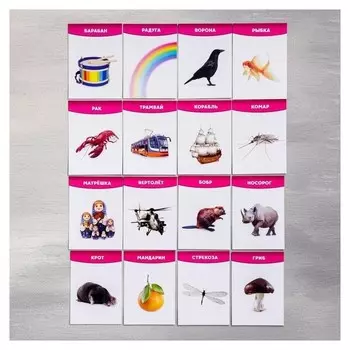 Обучающие логопедические карточки «Говорим букву Р», размер карточек 63 × 87 мм