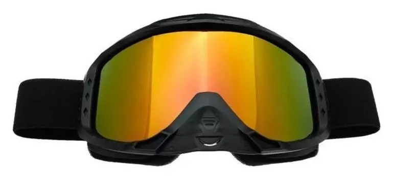 Очки-маска для езды на мототехнике, стекло хамелеон, цвет темно-серый, ом-9