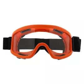 Очки-маска для езды на мототехнике, стекло прозрачное, цвет оранжевый