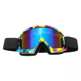 Очки-маска для езды на мототехнике, стекло сине-фиолетовый хамелеон, камуфляж-бомбер, ом-16 586502