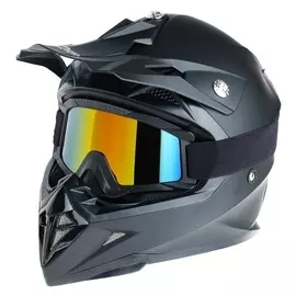 Очки-маска для езды на мототехнике, стекло тонированое-хамелеон, цвет черный, ом-2