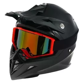 Очки-маска для езды на мототехнике, стекло тонированое-хамелеон, цвет красный, ом-3