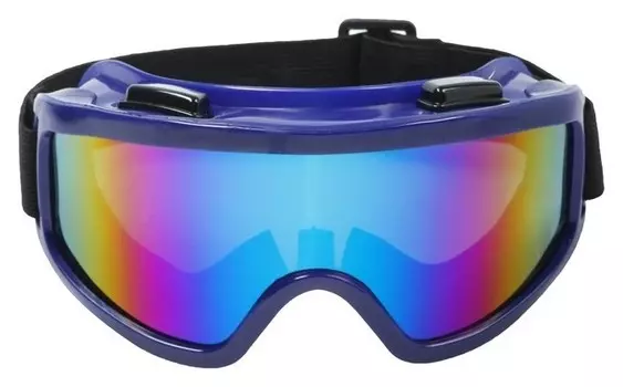 Очки-маска для езды на мототехнике Torso, стекло хамелеон, синие