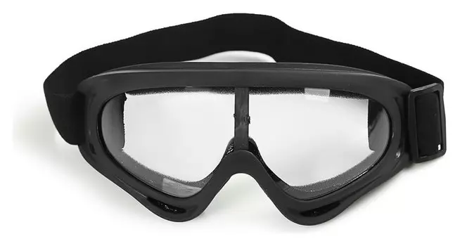 Очки, стекло прозрачное, черные