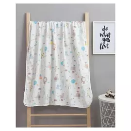 Одеяло лёгкое крошка Я "Друзья" 90*90 см, муслин четырехслойный, 100% хлопок