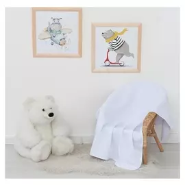 Одеяло-плед, 80х120, белый, капитоний, 270гр/м хл 100%