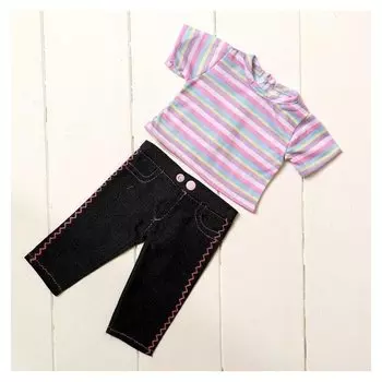 Одежда для пупса Джинсы + майка