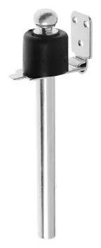 Ограничитель дверной с фиксатором 150 мм, крепление в бетон, цвет хром