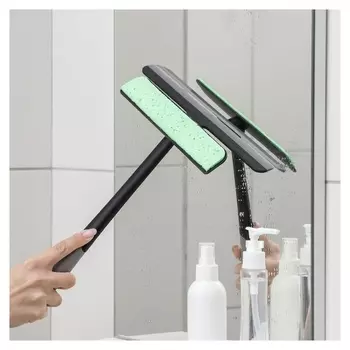 Окномойка доляна «Элит», целлюлозная губка, поворотный силиконовый водосгон, 28×34×6 см