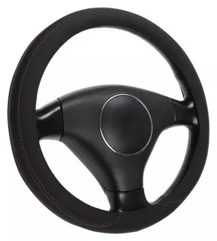 Оплетка Cartage, кожа PU, перфорация, 38 см, черный