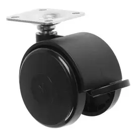 Опора колёсная Tundra, с площадкой,d=50,h=65 с фиксатором пластмасса, 1 шт.