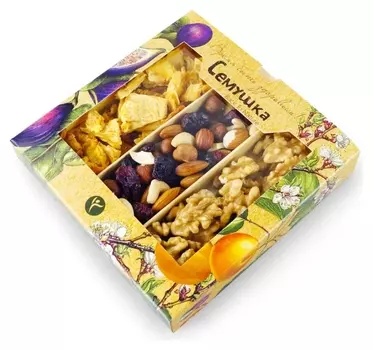 Орехи с кусочками ананасов семушка, 155г