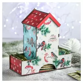 Органайзер для чая «Снегири»