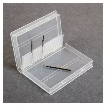 Органайзер для фрез, 20 отделений, цвет прозрачный