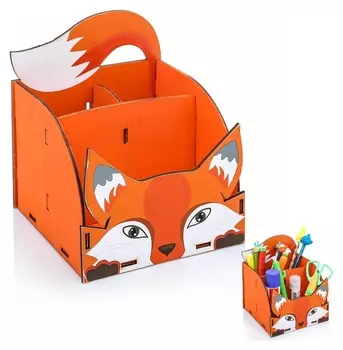 Органайзер для канцелярии деревянный Лисичка