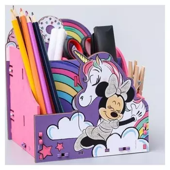 Органайзер для канцелярии Минни с единорогом 140х160х140 мм
