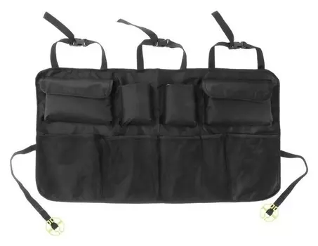 Органайзер на заднее сиденье 87 х 47 см, 8 карманов, черный