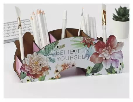 Органайзер настольный "Цветы" 275х110х74 мм