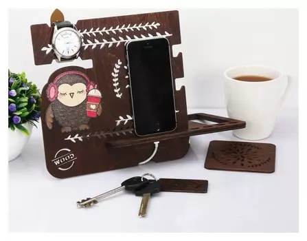 Органайзер настольный "Совушка в наушниках"