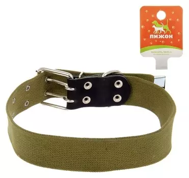 Ошейник брезентовый однослойный, 84 х 4.5 см, микс цветов