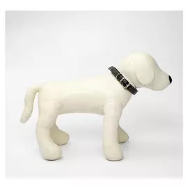 Ошейник из экокожи чёрный, размер 26-34 см, ширина 1.6 см