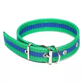 Ошейник клепаный, 45 х 2,5 см, полиэстер, зелёно-синий