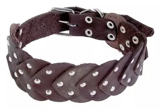 Ошейник кожаный чешуйчатый 60 х 3,5 см, микс цветов