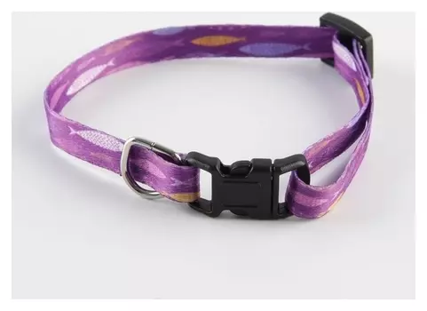 Ошейник с фастексом «Рыбки», 30х1 см