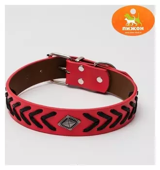 Ошейник с основой из термопластичной резины украшенный, 58 х 3 см
