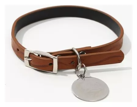 Ошейник с подвесом Magic CAT 31x1 см, коричневый