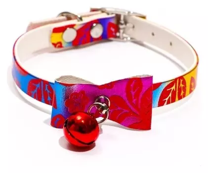 Ошейник "Сияние", 30 х 1 см, красный