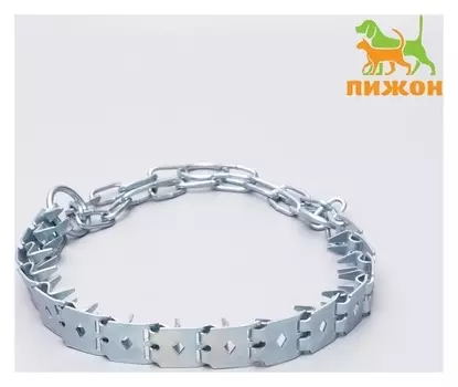 Ошейник строгий пластинчатый, цинк, 50 х 2,3 см