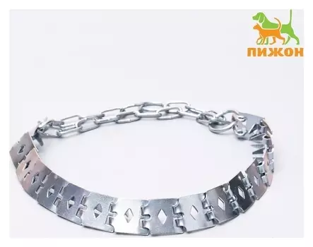 Ошейник строгий пластинчатый, цинк, 55 х 2,3 см