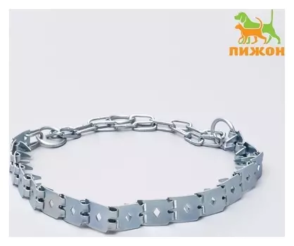 Ошейник строгий пластинчатый, цинк, 55 х 2,7 см