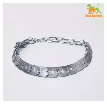 Ошейник строгий пластинчатый, цинк, 60 х 2,7 см