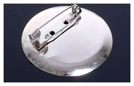 Основа для броши с круглым основанием см-367, (Набор 5шт) 35 мм, цвет серебро