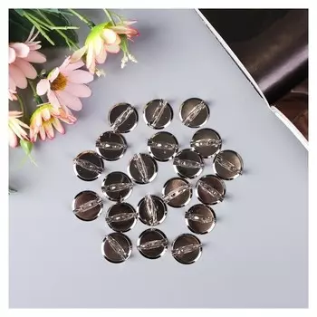 Основа для творчества "Значок с булавкой" набор 20 шт площадка 1,9х1,9см