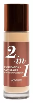 Основа тональная и консилер для лица 2 в 1 Foundation + Concealer