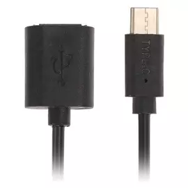 OTG кабель Luazon, Type-c - Usb, 1 А, 0.14 м, чёрный