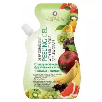 Отшелушивающий гель с фруктовыми кислотами «Яблоко и виноград»